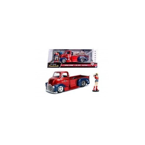 JADA Wonder Woman 1952 Chevy COE pick-up in scala 1:24 die-cast con personaggio di Wonder Woman