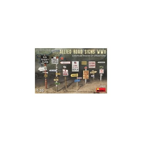 MINI ART 1/35 Allied Road Signs WWII Europe