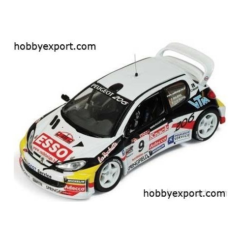 IXO  	1 43 DIE CAST   Peugeot 206 Wrc Snijers Ypres 2000