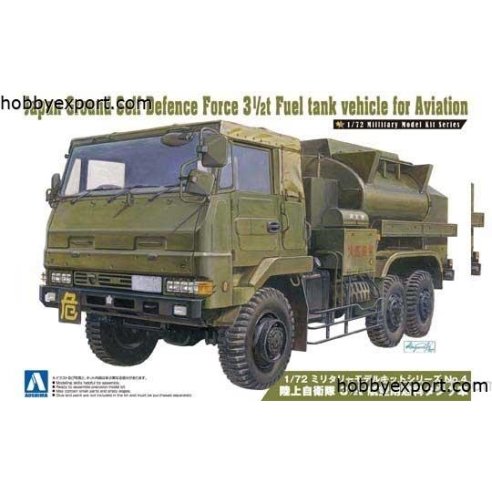 Aoshima  	1 72 KIT  JGSDF 3 12TON FUEL TANK VEHICLE FOR AVIATION