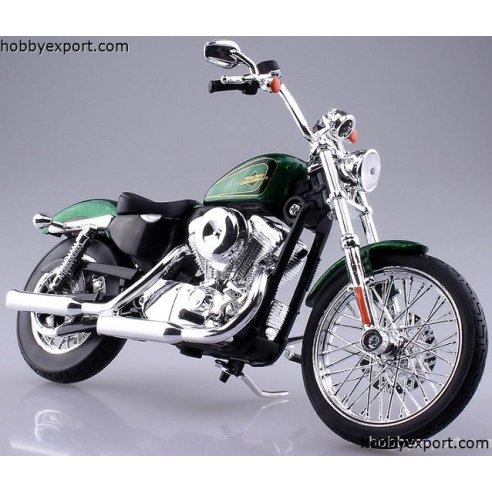 Aoshima  	1 12 DIE CAST HARLEY DAVIDSON 2013 XL 1200V SEVENTY TWO GREEN