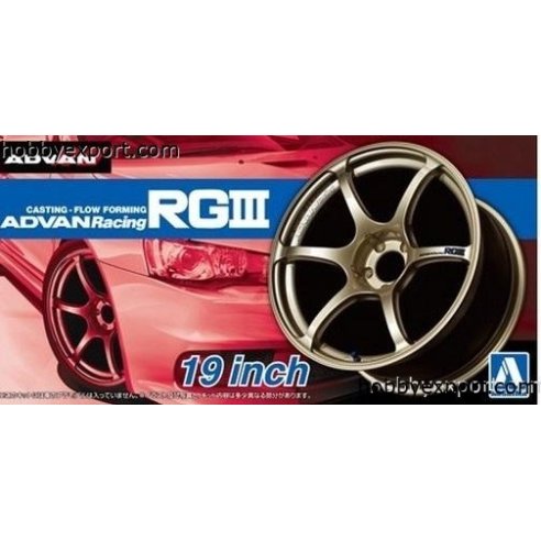 Aoshima  	1 24 ACCESSOIRES ADVAN RACING RG3 19INCH