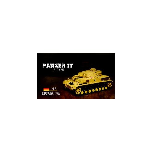 HENG LONG 1/16 RC German Panzer IV (F Type) Medium Tank, metal arm, stell wave box