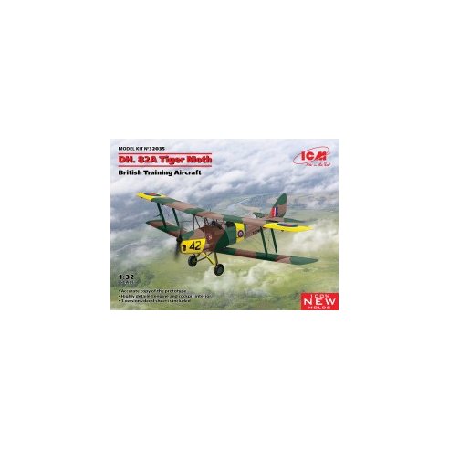 ICM 1/32 D.H. 82A Tiger Moth, British Training Aircraft (100% new molds)