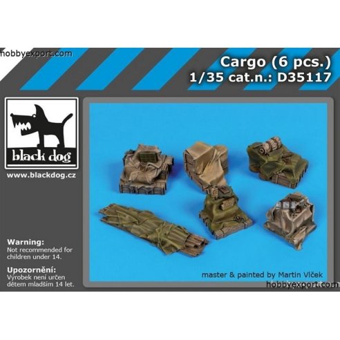 Black Dog  1 35 ACCESSOIRES CARGO 6 PIECES