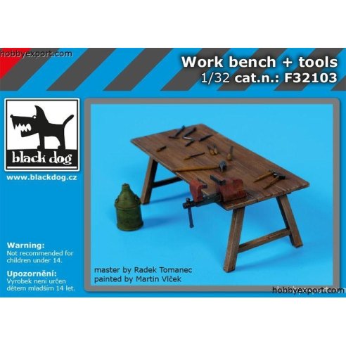 Black Dog 1 32 KIT  WORK BENCH AND TOOLS