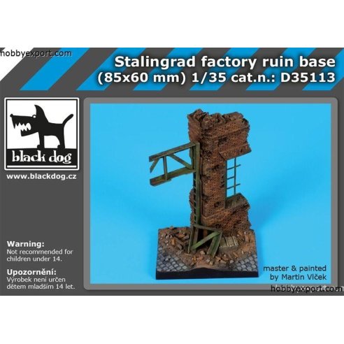 Black Dog  1 35 KIT STALINGRAD FACTORY RUIN BASE