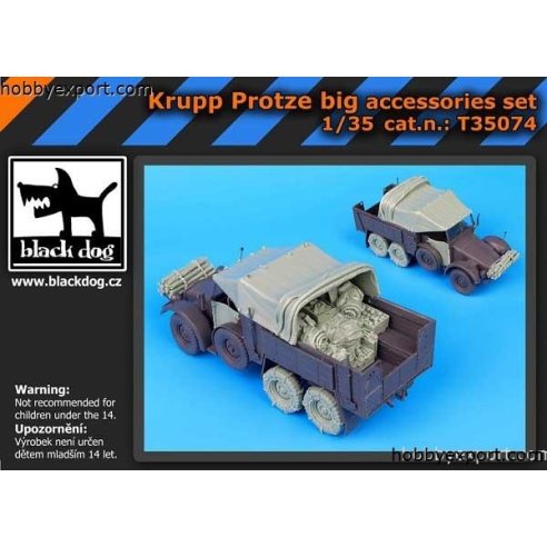 Black Dog   1 35 GRADE UP KRUPP PROTZE BIG ACCESORY