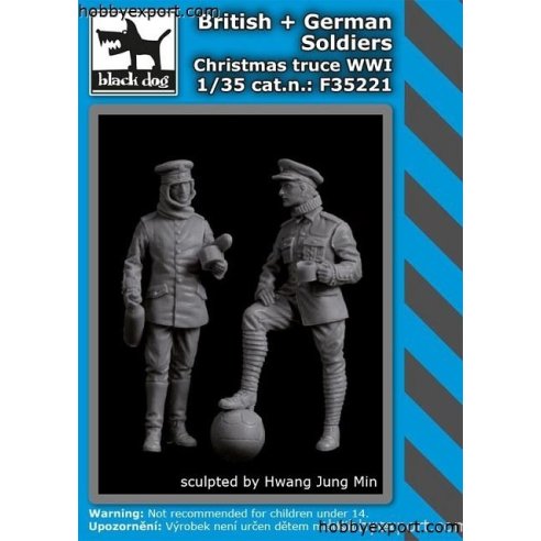 Black Dog 1 35 KIT  BRITISH AND GERMAN SOLDIERS CHRISTMAS TRUCE WWI