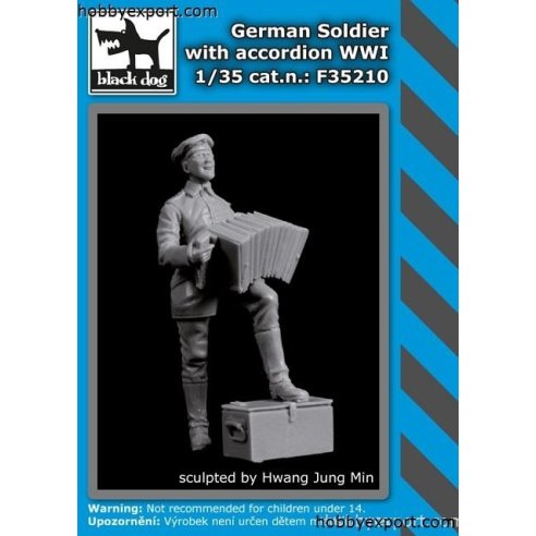 Black Dog  1 35 KIT GERMAN SOLDIER WITH ACCORDION WWI