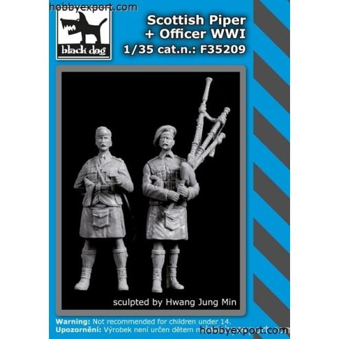 Black Dog  1 35 KIT SCOTTISH PIPER OFFICER WWI