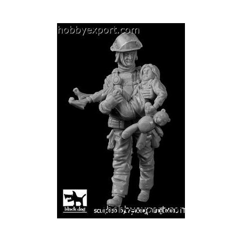 Black Dog   	1 35 KIT  FIREMAN SET 4