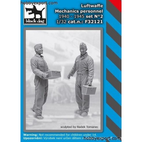 Black Dog 	1 32 KIT  LUFTWAFFE MECHANICS PERSONNEL SET NO.2