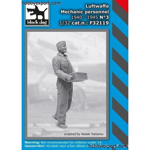 Black Dog   	1 32 KIT LUFTWAFFE MECHANIC PERSONNEL NO.3