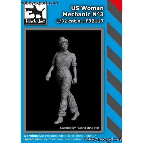 Black Dog 1 32 KIT US WOMAN MECHANIC NO.3