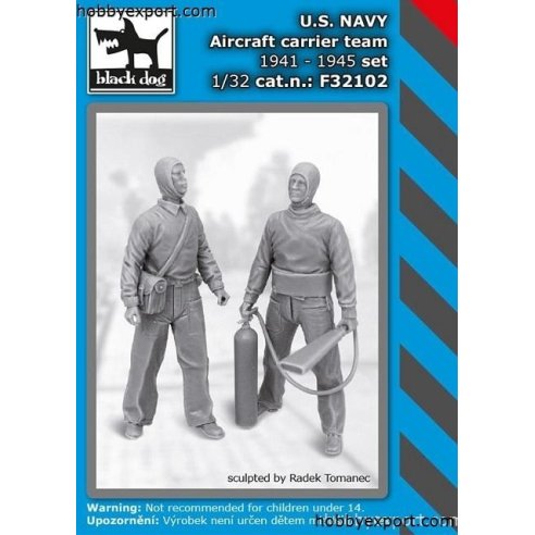 Black Dog  	1 32 KIT  US NAVY AIRCRAFTCARRIER TEAM 1941.1945 SET