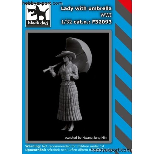 Black Dog  1 32 KIT  LADY WITH UMBRELLA WWI