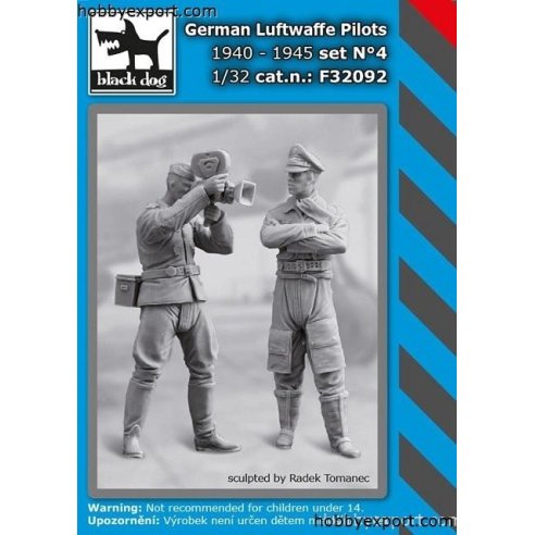 Black Dog   1 32 KIT  WWII GERMAN LUFTWAFFE PILOTS NO.4 1940 TO 1945