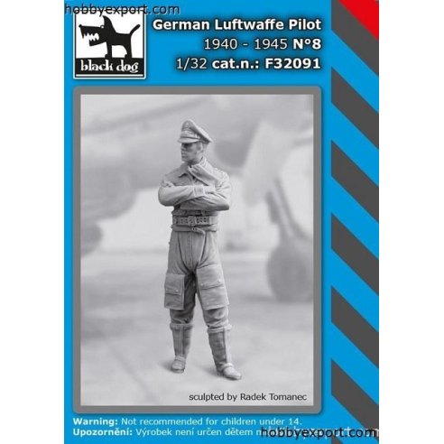 Black Dog   	1 32 KIT  WWII GERMAN LUFTWAFFE PILOT NO.8 1940 TO 1945