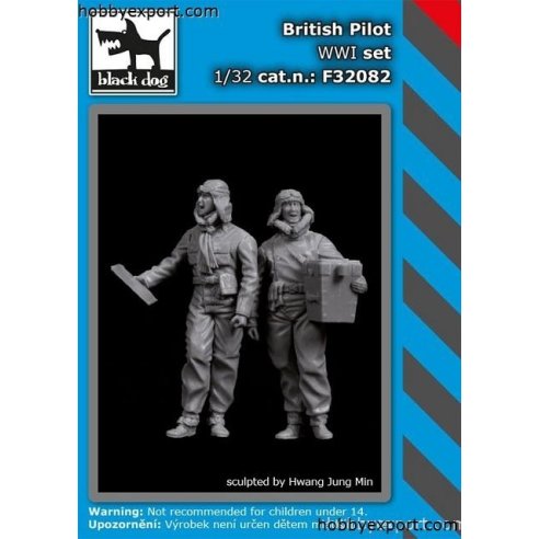 Black Dog  1 32 KIT  BRITISH PILOT WWI SET