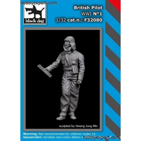 Black Dog    	1 32 KIT  BRITISH PILOT WWI NO.1