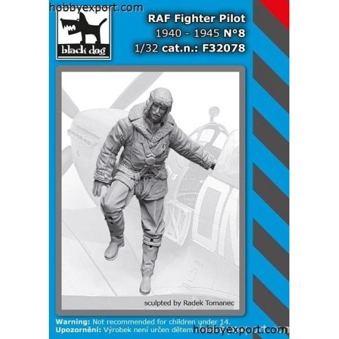 Black Dog 1 32 KIT RAF FIGHTER PILOT 1940 TO 1945 NO.8