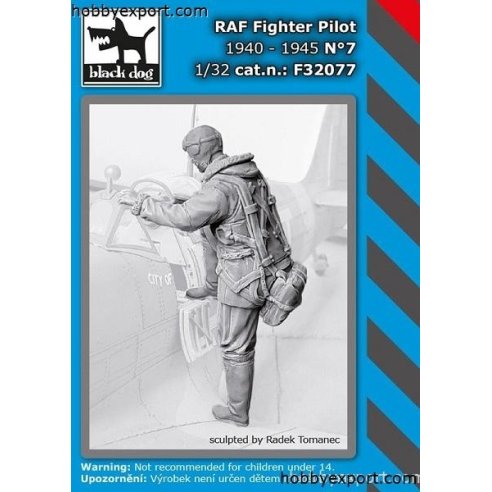 Black Dog 1 32 KIT RAF FIGHTER PILOT 1940 TO 1945 NO.7