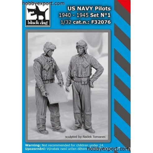 Black Dog 1 32 KIT  US NAVY PILOT 1940 TO 1945 SET NO.1