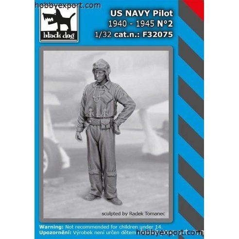 Black Dog  	1 32 KIT US NAVY PILOT 1940 TO 1945 NO.2