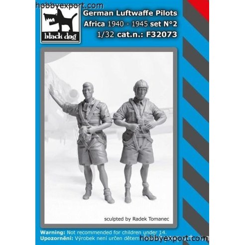 Black Dog 	 	1 32 KIT  GERMAN LUFTWAFFE PILOTS AFRICA SET NO.2