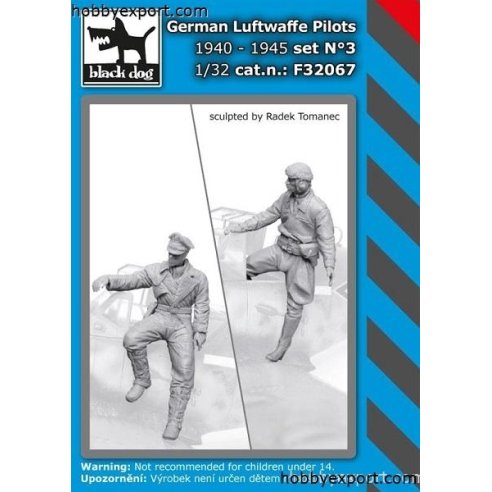 Black Dog 1 32 KIT GERMAN LUFTWAFFE PILOTS SET NO.3