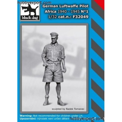 Black Dog 1 32 KIT  GERMAN LUFTWAFFE PILOT AFRICA 1940 TO 1945 NO.1