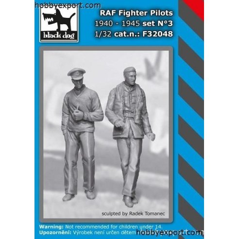 Black Dog 1 32 KIT   RAF FIGHTER PILOTS 1940 TO 1945 SET NO.3