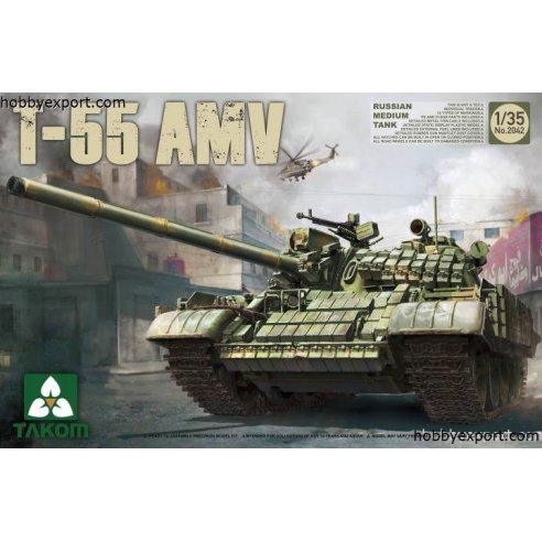 TAKOM  	1 35 KIT RUSSIAN MEDIUM TANK T55 AMV