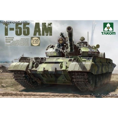 TAKOM  1 35 KIT RUSSIAN MEDIUM TANK T55 AM