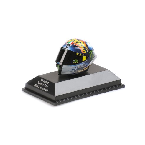 Minichamps CASCO AGV VALENTINO ROSSI MOTOGP MISANO 2018 1/8