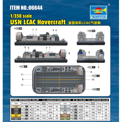 TRUMPETER KIT USN LCAC HOVERCRAFT 1/350