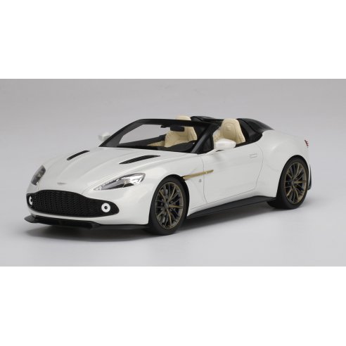 TSM Model True Scale Miniatures ASTON MARTIN VANQUISH ZAGATO SPEEDSTER ESCAPING WHITE TOP SPEED 1/18