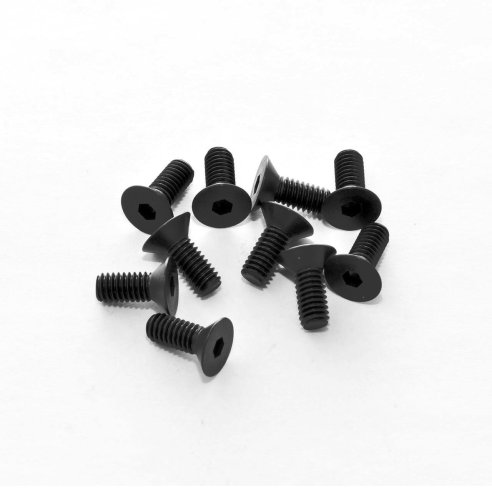 Hobao Flat Head Screw M4x10 Hex Socket (10 pcs)