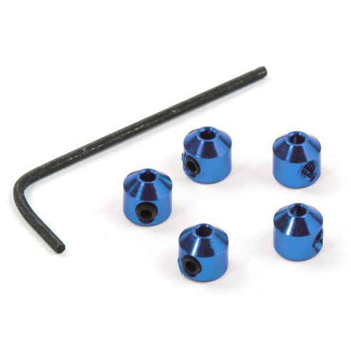 Robitronic Aluminium Stopper 2mm Blue (5 pcs)