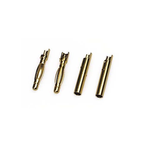 Robitronic Gold Plug Male & Female 2mm (each 2 pcs)