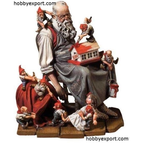 Andrea miniatures  54mm KIT A WONDERFUL WORLD SANTAS REST