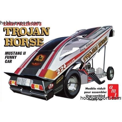 AMT 	1 25 KIT   LARRY FULLERTONS TROJAN HORSE 1975 MUSTANG II FUNNY CAR