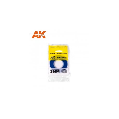 AK INTERACTIVE Blue masking Tape for curves 3mm