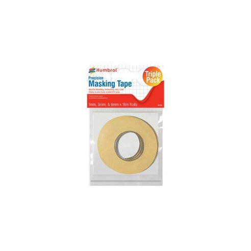 Humbrol Masking Tape Set 1mm, 3mm & 6mm x18m rolls