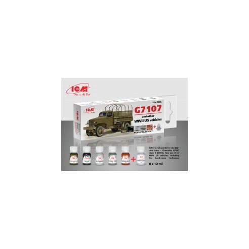 ICM Acrylic Paint Set for G7107 (and other WW2 US vehicles)