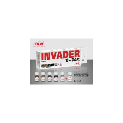 ICM Acrylic paint set for Invader B-26K (and other Vietnam aircraft)