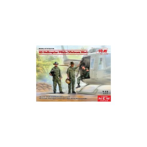 ICM 1/32 US Helicopter Pilots (Vietnam War) (100% new molds)