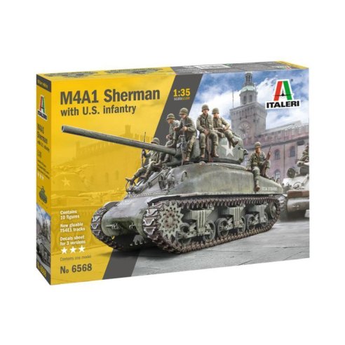 Italeri 1/35 M4A1 Sherman with U.S. Infantry