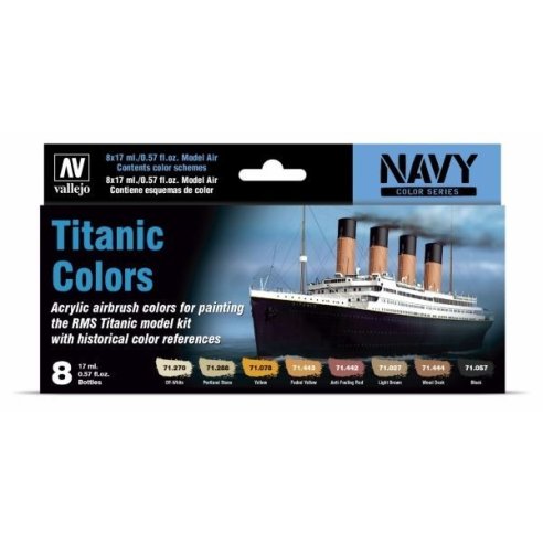 VALLEJO TITANIC COLORS SET 17 ML